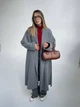 Пальто оверсайз з кашеміру з ворсом S-XL сірий - зображення 2