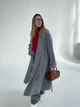 Пальто оверсайз з кашеміру з ворсом S-XL сірий - зображення 3
