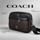 Мужская барсетка Coach прямоугольная черная. Маленькая сумка Coach с монограммой через плечо. Кросс-боди Coach. ART065 - изображение 4