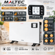 Конвекторный обогреватель MalTec CH2000DW Turbo 2000 Вт электрический конвектор с вентилятором термостатом пультом ДУ LCD дисплеем таймером 24 часа 3 режима 750 1250 2000 Вт Anti-Frost напольный белый - изображение 2