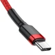 Кабель Baseus Cafule Type-C to Type-C 60W PD 2.0 (480 Мбит/с) 1m Красный (CATKLF-G09) - изображение 4