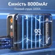 Пуско-зарядное устройство Baseus Super Energy 2-in-1 1000 А 8000 мА·ч с компрессором, бустер для автомобиля 12 В - изображение 5