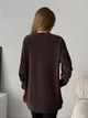 Вязанный женский свитер шоколадный Merlini Vella 110002024 размер L/XL - изображение 4