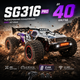 Машинка на радиоуправлении ZLL SG316 PRO 1:16 4WD, RC монстр-трак, внедорожник, до 40 км/ч RC машина off-road RC, LED подсветка - изображение 12