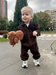 Детский вельветовий праздничный костюм для мальчика (рубашка+брюки) Mrou 104 см Шоколадний - изображение 4