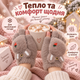 Перчатки женские меховые с откидной рукавицей, плюшевые митенки-трансформеры «Клубнички», one size темно-коричневые KT9003011 - изображение 3