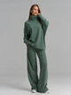 Костюм со штанами и кофтой в стиле casual трикотажный оверсайз домашний ISSA PLUS 14820A XXL оливковый (issa2007682873463) - изображение 1