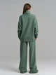 Костюм со штанами и кофтой в стиле casual трикотажный оверсайз домашний ISSA PLUS 14820A XXL оливковый (issa2007682873463) - изображение 3