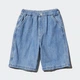 Подростковые джинсовые шорты для девочки Uniqlo 191225486 152 см Синие (1161017521) - изображение 1