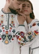 Жіноча вишита весільна сукня Motyv Дерево роду біла з кольоровою вишивкою — лляна сукня для нареченої | Розмір S - изображение 5