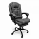 Компьютерное кресло из ткани Bonro Comfort с подставкой для ног серое (B-363) - изображение 1