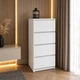 Компактный комод белый на 4 ящика, 740*400*350мм, Mirror-Rika - изображение 3