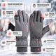 Зимові рукавички 3M Q216 L з утеплювачем Thinsulate, сенсорні для смартфона, водовідштовхувальні, протиковзкі, сірі - зображення 5