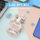 Мышь беспроводная аккумуляторная для ноутбука и ПК с Bluetooth и USB адаптером 2.4G RGB подсветкой бесшумными кнопками прозрачным корпусом зарядкой Type-C 4 уровнями DPI 800–2400 модель M133 400 мАч для правой и левой руки - изображение 6