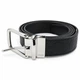 Мужской двусторонний кожаный ремень Coach Harness Signature Embossed Leather Cut-To-Size Reversible Belt, черный - изображение 1