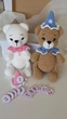 BABY BOX для новорожденного малыша, Медвежнок белый с розовым колпачком для ежемесячных фото с колпачком 12 месяцев, плюшевая пряжа - изображение 8