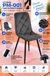 Стул/кресло на кухню PM-001 Perfect Home Графит Польша Sic Velluto 19 Graphite - изображение 2