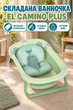 Ванна дитяча El Camino PLUS Pale Green складана з термометром Зелена (ME 1151) - зображення 1
