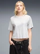 Футболка хлопковая оверсайз короткая женская Puma 694018-05 S Светло-серая (4070033332023) - изображение 1