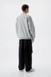 Світшот на флісі Pull & Bear сірий меланж з принтом NNHJP312 XL - изображение 3