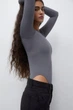 Боді Pull & Bear сірий ASXYQ949 XS - изображение 4