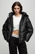 Куртка з еко шкіри Pull & Bear чорний IZCPB577 S - изображение 1
