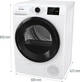 Сушильная машина Gorenje с тепловым насосом, 9 кг, класс энергоэффективности A++, 60 см, с дисплеем, 16 режимами, Wi-Fi, белая - изображение 6