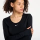 Спортивний топ жіночий Nike Dri-Fit Cropped Long-Sleeve Top S Чорний HV9992-010 - зображення 4