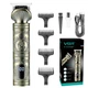 Триммер аккумуляторный VGR V-962 Professional для стрижки волос, бороды и усов, машинка для окантовки, 4 насадки, LED дисплей - изображение 1
