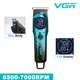 Машинка для стрижки волос и бороды VGR V-966 Professional Green аккумуляторная, триммер мужской окантовочный, 4 насадки, LED дисплей - изображение 6