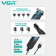 Машинка для стрижки волос и бороды VGR V-173 Blue 13 в 1, мужской аккумуляторный триммер, 13 насадок, LED дисплей, набор для груминга дома - изображение 4