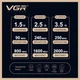 Профессиональный набор для стрижки волос и бороды 3в1 VGR V-642 аккумуляторная машинка триммер электробритва с насадками - изображение 2