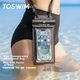 Водонепроницаемый чехол для телефона TOSWIM с сенсорным экраном, для плавания, рафтинга, дайвинга, с ремешком на шею, черный, сосна, белая роса. - изображение 2
