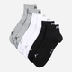 Набор мужских носков коротких хлопковых Puma Unisex Quarter Plain 3P 938589-17 43-46 3 пары Серый, белый, черный (8720245637978) - изображение 1