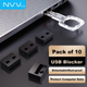 Защитный замок NVV для USB-порта, съемная заглушка для USB-порта, пылезащитная крышка, защита USB-порта, защитная заглушка, NX-FDU черный (комплект из 10 штук) - изображение 4