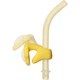Силиконовые трубочки для детской миски Huangchong с зажимом 2 шт Yellow - изображение 3