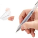 Гелевая ручка CHENQI STATIONERY с выдвижным стержнем и наконечником ST, ручка для экзаменов с удлиненной силиконовой рукояткой, черные чернила для экзаменов и студенческого использования, быстросохнущая кнопочная ручка JG-81/черная - изображение 3