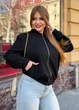 Бомбер жіночий замшевий з підплічниками (0527139901) Чорний 62-64 - зображення 3