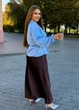 Блуза жіноча шовкова на запах з поясом (04426102) Блакитний 60-62 - зображення 7