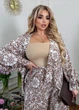 Женский брючный костюм с кардиганом на запах (052716101) Кофейный 42-46 - изображение 5