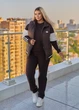 Спортивный костюм тройка женский оверсайз из флиса (062165201) Коричневый 62-64 - изображение 1