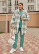 Спортивный костюм-тройка в клетку с кардиганом (060247802) Мятный 50-52 - изображение 1