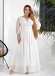 Вечернее платье макси с блестками глиттер (0552305001) Молочный 58 - изображение 2
