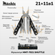 Мультитул Mächtz MMT-7021 SHUTTLE 21+11в1, многофункциональный инструмент - изображение 4