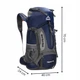Рюкзак туристичний Springos 60 л CS0129 Navy Blue/Grey - зображення 15