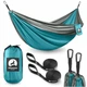 Гамак туристический для Mountain Goat двухместный подвесной Grey/Turquoise 300 x 200 см Голубой (JDT-0851384) - изображение 2
