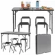 Набор кемпинговый Springos складной стол и стулья 4 шт CS0182 Grey/Black - изображение 7