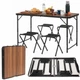 Набор кемпинговый Springos складной стол и стулья 4 шт CS0180 Brown/Black - изображение 1