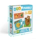 Пазл Картонний Для Дітей Dodo Duo Puzzle "Хто що їсть" 24 деталі - зображення 3
