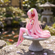 Коллекционная аниме фигурка Hatsune Sakura Miku 12 см , статуэтка Хатсуне Мику для полки декора авто сидячая Розовая - изображение 6